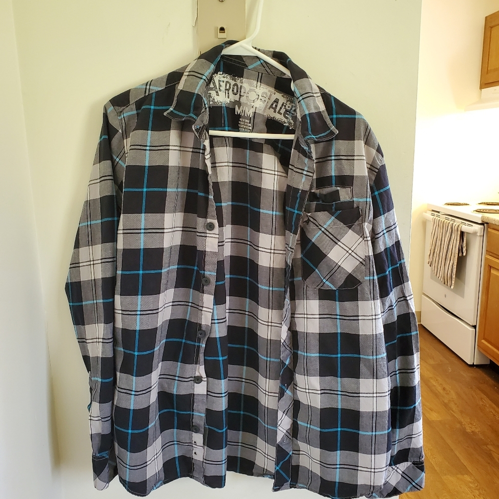 Aeropostale button-down checkered shirt MEDIUM